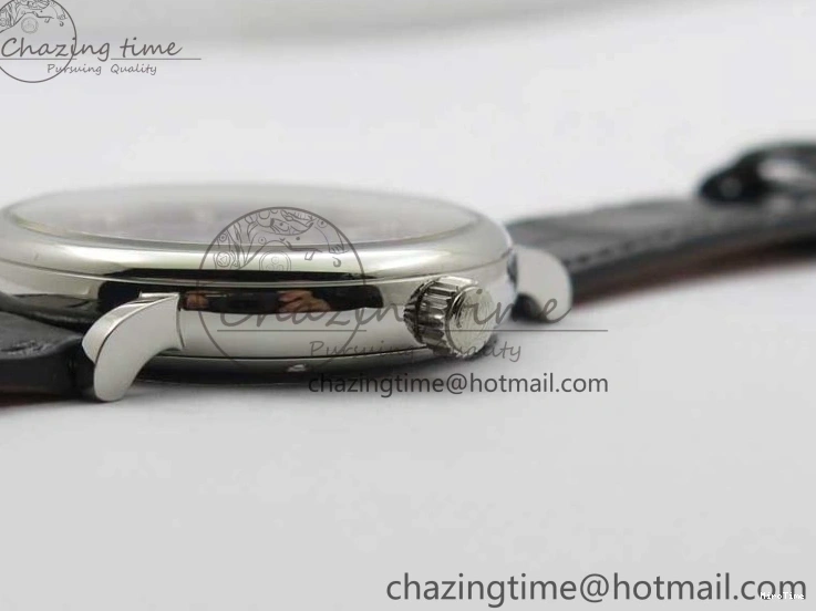 MIROTIME 0501 Portofino 37mm SS V7F 1:1 Best Edition Gray Dial on Black Leather Strap A Practical 7094